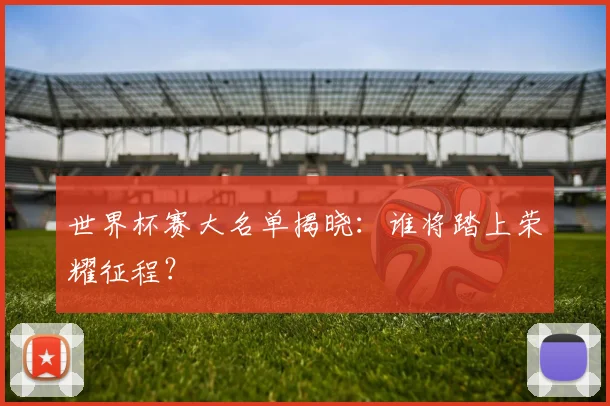 世界杯赛大名单揭晓：谁将踏上荣耀征程？